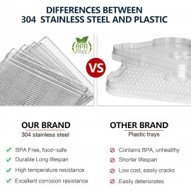 Kwasyo 8 Tray Stainless Steel Food Dehydrator, Dryer uk with 30-90°C A