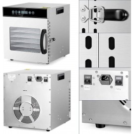 Kwasyo 8 Tray Stainless Steel Food Dehydrator, Dryer uk with 30-90°C A