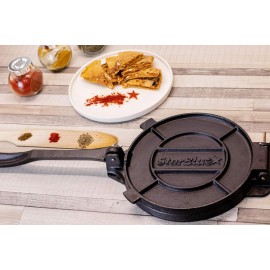 10 Inch Cast Iron Tortilla Press by StarBlue with 100 Pieces Oil Paper