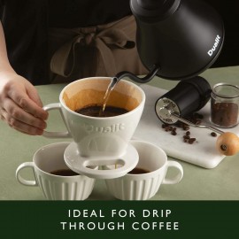 Dualit Pour Over Fast Boil Electric Kettle - Matt Black -Gooseneck Pre