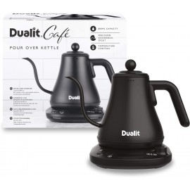 Dualit Pour Over Fast Boil Electric Kettle - Matt Black -Gooseneck Pre