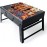 BBQ Barbecue Grill, Portable Foldable Charcoal Grill for Outdoor, Stai