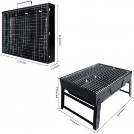 BBQ Barbecue Grill, Portable Foldable Charcoal Grill for Outdoor, Stai