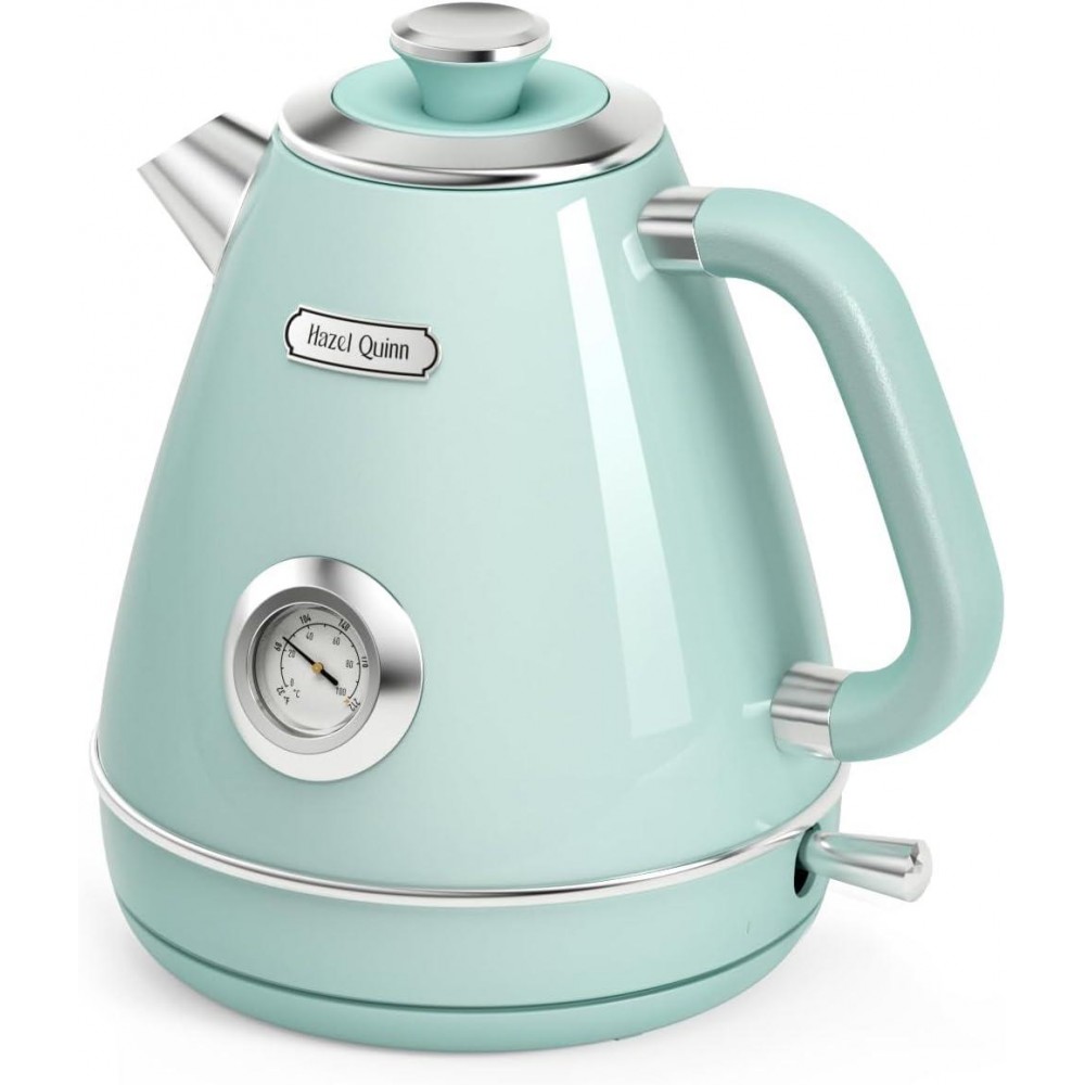 Hazel Quinn Retro Electric Kettle - 1.7 Liters / 57.5 Ounces Tea Kettl