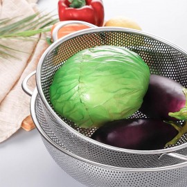 DAJAVE 3 Pcs Stainless Steel Colander Micro-Perforated Kitchen Colande