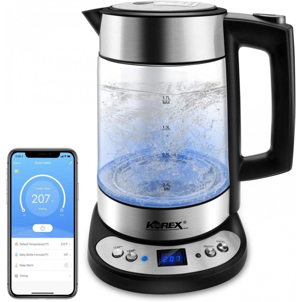 Smart Electric Water Kettle Glass Heater Boiler Suitable for WIFI APP