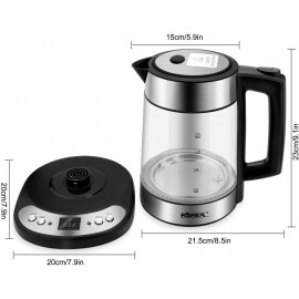 Smart Electric Water Kettle Glass Heater Boiler Suitable for WIFI APP