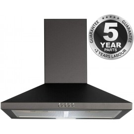 SIA CHL70BL 70cm Chimney Cooker Hood Kitchen Extractor Fan in Black