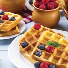 Quest 35940 Four Slice Deep Fill Waffle Maker / Non-Stick Hot Plates /