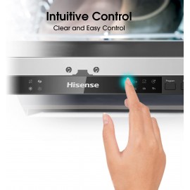 Hisense HV520E40UK Slimline Fully Integrated Dishwasher White with 15