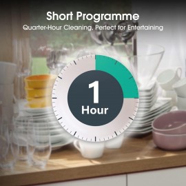 Hisense HV520E40UK Slimline Fully Integrated Dishwasher White with 15