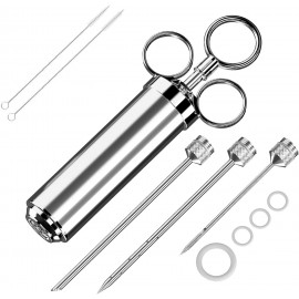 Meat Injector, 304 Stainless Steel Seasoning Injector, Professional Ma