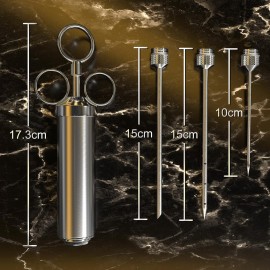 Meat Injector, 304 Stainless Steel Seasoning Injector, Professional Ma