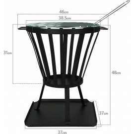 simpa Camelot Fire Pit Medival Styled Stylish Outdoor Fire Pit Stand w