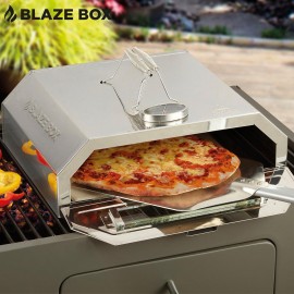 BLAZE BOX BBQ Pizza Oven with Temperature Gauge for Outdoor Garden Bar