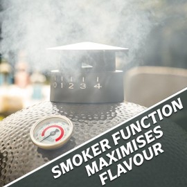 40cm Ceramic Kamado Egg BBQ Grill & Smoker - Charcoal & Wood Fired Gar