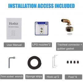 2 Burner Propane Gas Cooktop, 12 Inch LPG/NG Dual Fuel Built-in Gas St