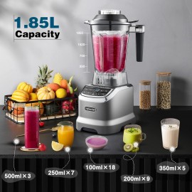 AMZCHEF Blender Smoothie Maker with Two Ways, 2000W Commercial Blender