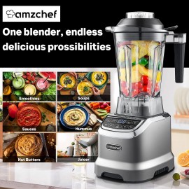 AMZCHEF Blender Smoothie Maker with Two Ways, 2000W Commercial Blender