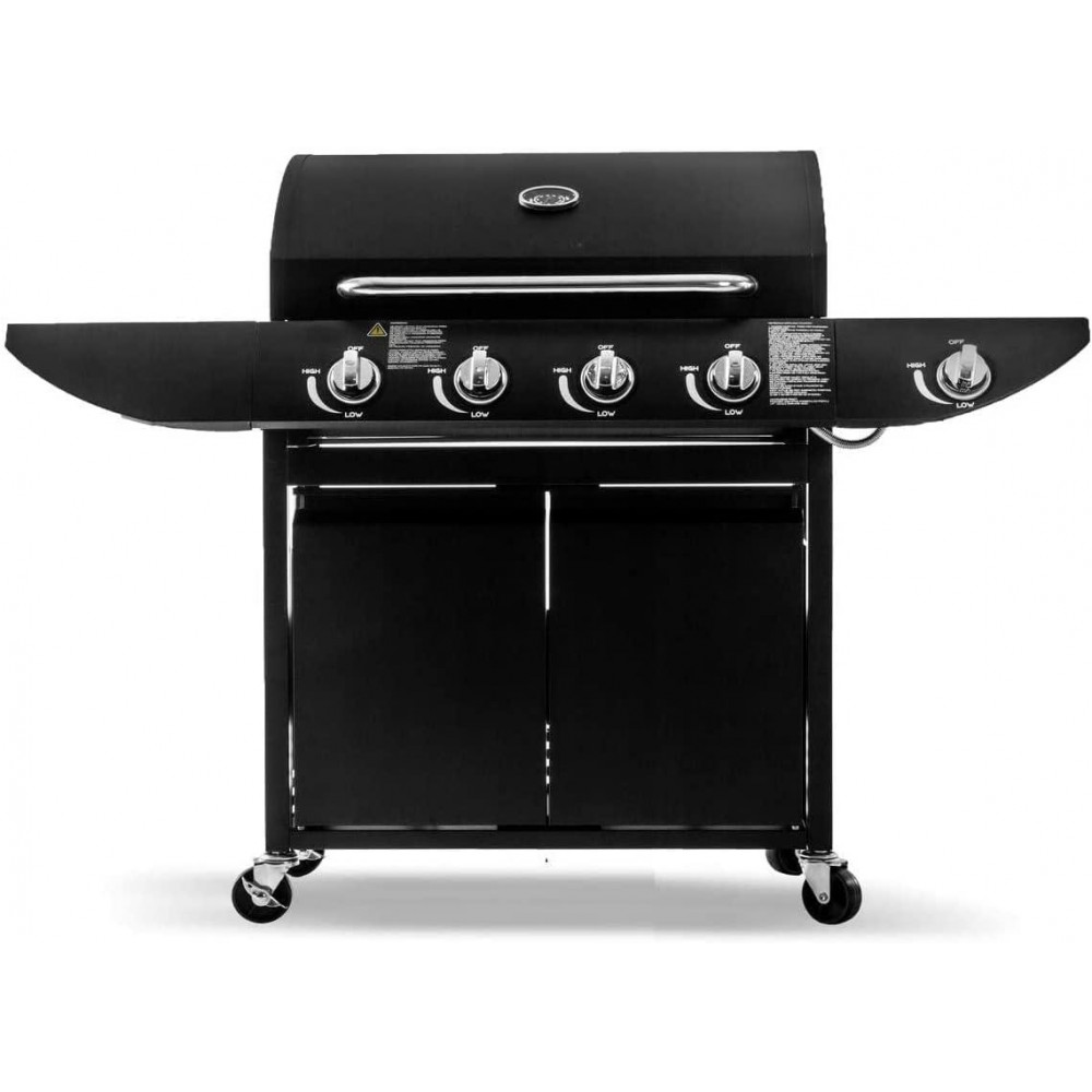 Premium Plus 4+1 Gas Burner Grill BBQ Barbecue Propane Patio Storage i