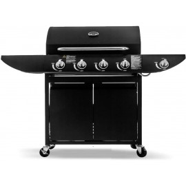 Premium Plus 4+1 Gas Burner Grill BBQ Barbecue Propane Patio Storage i