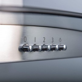 SIA CGH70SS 70cm Curved Glass Stainless Steel Chimney Cooker Hood Extr