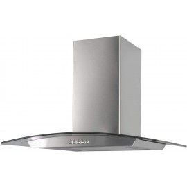 SIA CGH60SS 60cm Stainless Steel Curved Glass Chimney Cooker Hood Extr