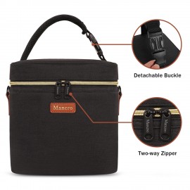 Mancro Breastmilk Cooler Bag with Ice Pack, Fits 6 Baby Bottles Up to