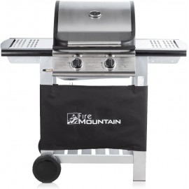 Fire Mountain 2 Burner Gas BBQ - Small Gas BBQ, Compact, Perfect for S