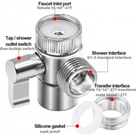 Faucet Diverter Valve with Faucet Aerator Sink Faucet to Garden Hose S