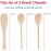Tala Set of 3 Wooden Cooking Utensils - FSC¨ Beech Wooden Spatulas for