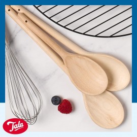 Tala Set of 3 Wooden Cooking Utensils - FSC¨ Beech Wooden Spatulas for