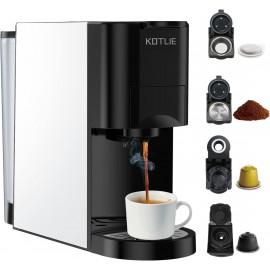 KOTLIE Espresso 4in1 Coffee Machine for Nespresso Original/Dolce Gusto