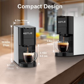 KOTLIE Espresso 4in1 Coffee Machine for Nespresso Original/Dolce Gusto