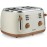 VonShef 4 Slice Toaster - Nordic Cream Design, 6 Browning Settings, Wi