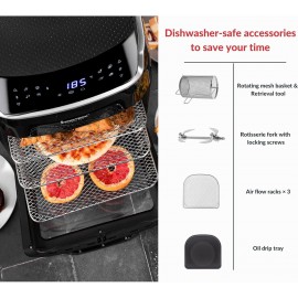 Innoteck 12L Digital Air Fryer Oven with Rotisserie Smart Cooker for A