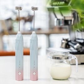 Milk Frother Rechargeable Handheld Electric Whisk Coffee Frother Mixer