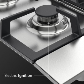 KAFF BIH 70 SS‎‎, Built in Gas Hob, Size 70cm, Number of Burners: 5, F