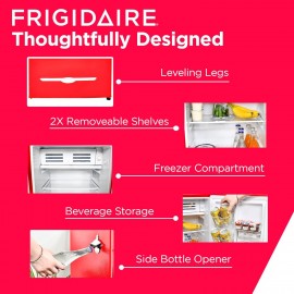 Frigidaire Retro Bar Fridge Refrigerator with Side Bottle Opener, 3.2